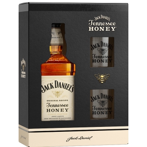 Jack Daniels Honey 0,7l 35% (dárkové balení 2 skleničky)