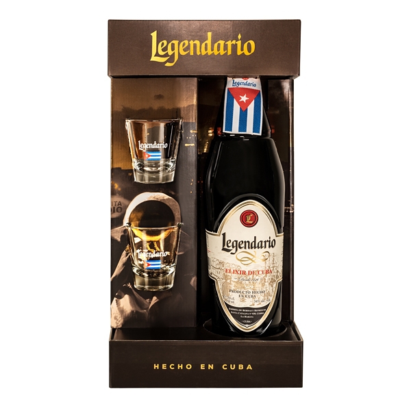 Legendario + 2 skla 34% 0,7l (dárkové balení 2 skleničky)