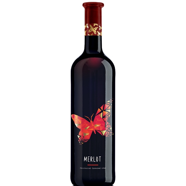 Merlot 0,75l Víno Motýl