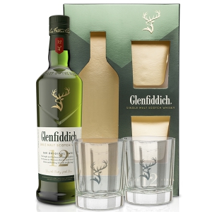 Whisky Glenfiddich 12YO 0,7l 40% (dárkové balení 2 skleničky)