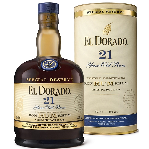 El Dorado Rum 21YO 0,7l 43% (tuba)