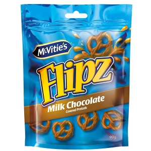 Flipz Milk Chocolate  - Preclíky polité čokoládovou polevou 90g
