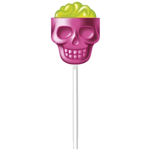 Lízátko Chupa Chups 3D Skull Strawberry+Lime15g