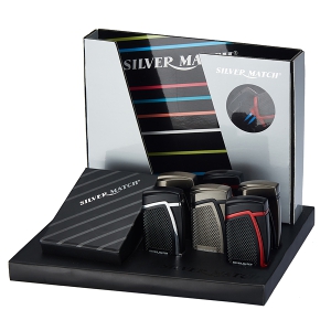 Zapalovač Silver Match Bowroad 2Blueflame