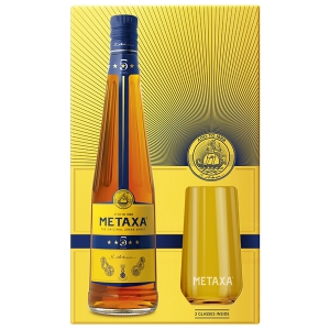 Metaxa 5* 0,7l 38% (dárkové balení 2 skleničky)
