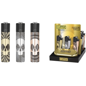 Zapalovač Clipper CMP11R Amazing Skulls+Giftbox