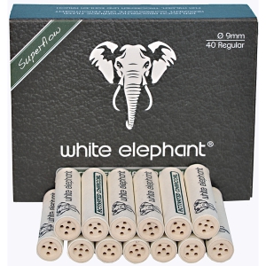 Filtr Dýmkový White Elephan 40ks 9mm uhlíkový