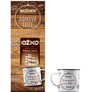 Božkov Originál 0,5l 37,5%+Plecháček (dárkové balení)