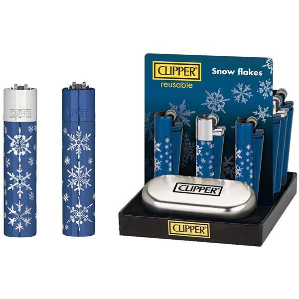 Zapalovač Clipper CMP11R Winter Flakes+Giftbox