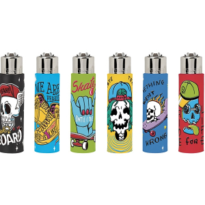 Zapalovač Clipper FCP11RH Pop Covers Skulls and Skate