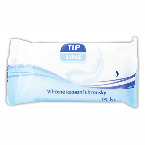 Ubrousky vlhčené Tip Line 15ks