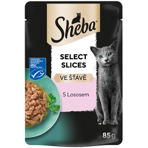 Sheba kapsička Selection s lososem ve šťávě 85g