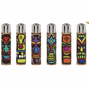 Zapalovač Clipper FCP11RH Pop Covers Cork Angry Tikis