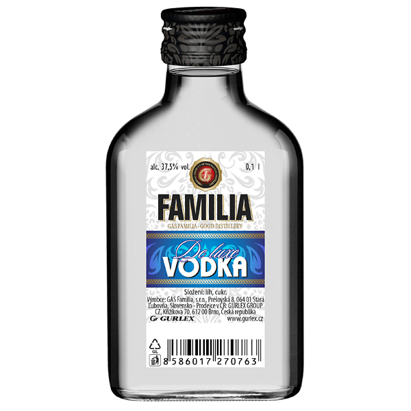 Vodka De Lux Familia 0,1l 37,5%
