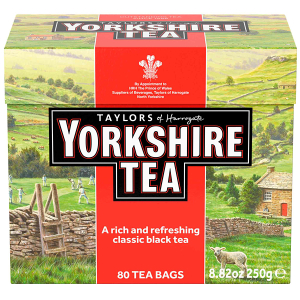 Yorkshire Tea 80 Tea Bags - Černý sáčkový čaj 80ks/250g