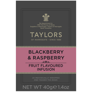 Taylors Blackberry & Raspberry Tea 20x2g - Ovocný čaj s ostružinou a malinou 40g