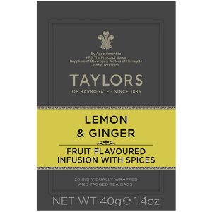 Taylors Lemon & Ginger Infusion 20x2g - Čaj s citronem a zázvorem 40g