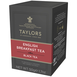 Taylors English Breakfast Tea 20x2,5g- Černý anglický snídaňový čaj 50g