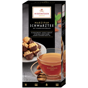 Niederegger Marzipan Schwarztee - Černý čaj s příchutí marcipánu 43,75g
