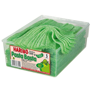 Haribo Pastabasta Apfel - Želé kyselé pásky jablko 1125g (dóza 150ks)