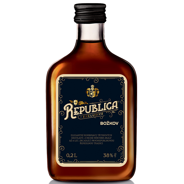 Božkov Republica Exclusive 38% 0,2l (holá láhev)