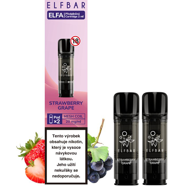 Liquid Elfa Pods 2Pack Strawberry Grape 20mg/ml