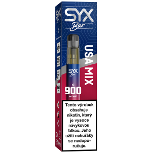 Elektronická cigareta jednorázová Syx Bar 900 USA Mix 16,5mg/ml