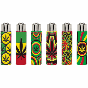 Zapalovač Clipper FCP11RH Pop Covers Rasta Weed