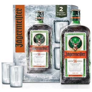Jägermeister 0,7L (dárkové balení 2 skleničky)