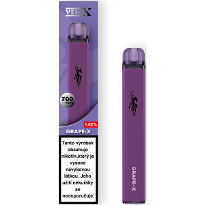 Elektronická cigareta jednorázová Venix Grape-X 18mg/ml Q