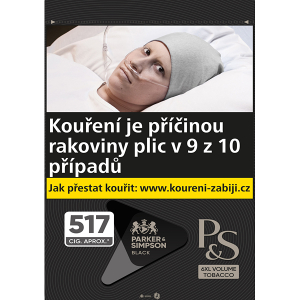 Tabák cigaretový P&S Black 233g