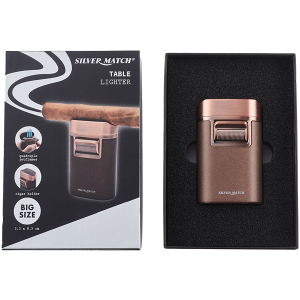 Zapalovač Silver Match Monaco 4Blue flame With Cigar Holder