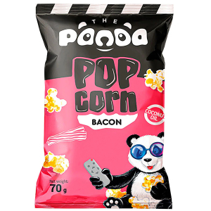 Popcorn Panda s příchutí slaniny 70g
