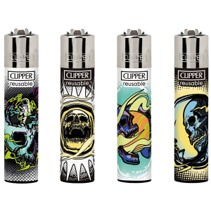Zapalovač Clipper CP11RH Astro Skulls