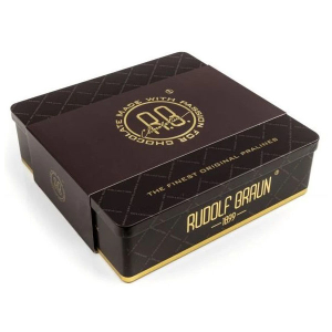 Rudolf Braun Belgické pralinky v plechové dóze - Hnědá 400g