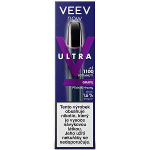 Elektronická cigareta jednorázová Veev Now Ultra Grape 18mg/ml