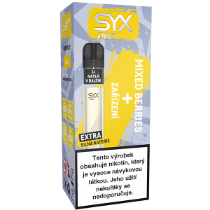 Elektronická cigareta Syx Pod Starter kit Gold+Mixed Berriies 16,5mg/ml