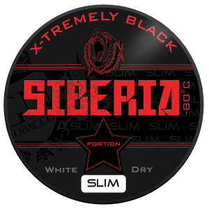 Siberia -80°C Degrees Black White Dry Slim Chew Bags 13g Q