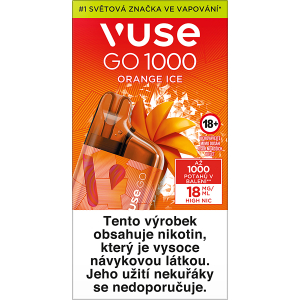 Elektronická cigareta jednorázová Vuse Go 1000 Box Orange Ice 18mg/ml
