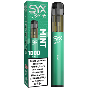 Elektronická cigareta jednorázová Syx Bar+ 1000 Mint 16,5mg/ml