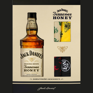 Jack Daniels Honey 0,7l 35% (dárkové balení ponožky)