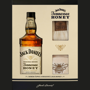 Jack Daniels Honey 0,7l 35% (dárkové balení zimní set čepice a rukavice)