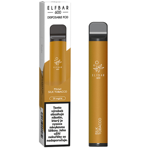 Elektronická cigareta jednorázová Elf Bar 600 Silk Tobacco 20mg/ml