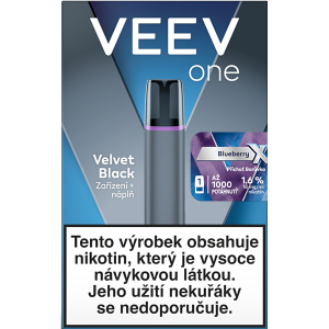 Elektronická cigareta Veev One Starter Kit Velvet Black+X Blueberry 18mg/ml
