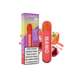Elektronická cigareta jednorázová Lio Nano PRO Cherry Strawberry 16mg/ml
