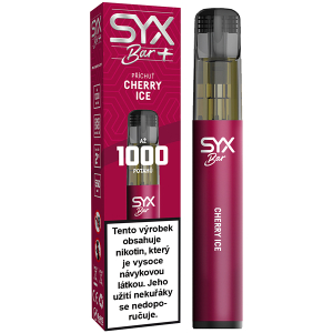 Elektronická cigareta jednorázová Syx Bar+ 1000 Cherry Ice 16,5mg/ml