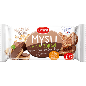 Emco Mysli Sušenky Nugátové s čokoládou 60g