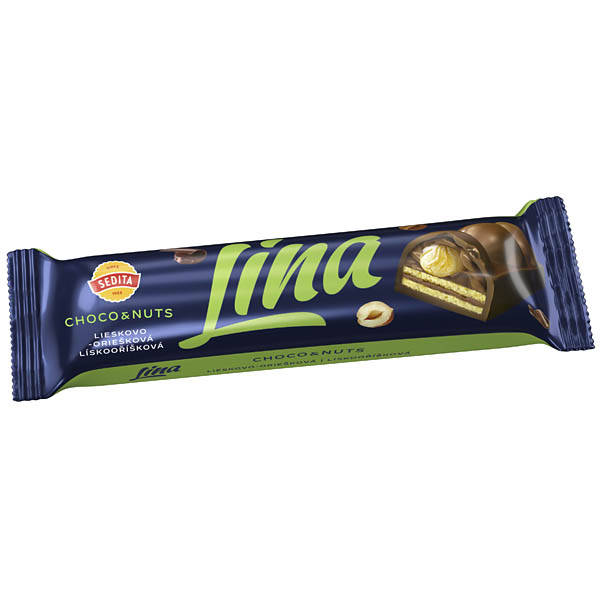 Lina Choco & Nuts 50g celomáčená tyčinka Sedita