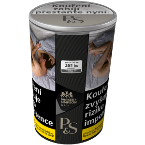 Tabák cigaretový P&S Black 158g plech