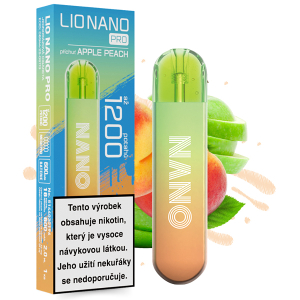 Elektronická cigareta jednorázová Lio Nano PRO Apple Peach 16mg/ml